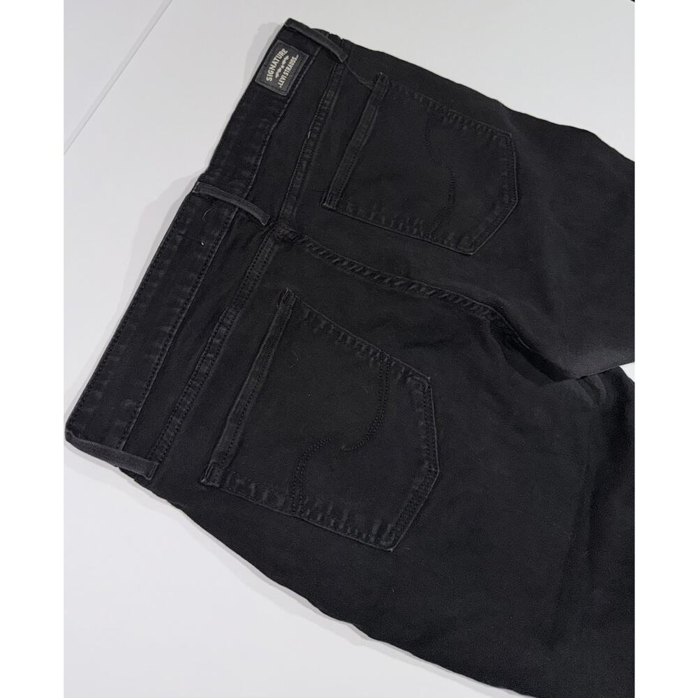 Signature by Levi Strauss & Co. Skinny Jeans Women Size 14 32X28 Black Mid Rise